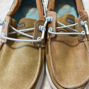 Reef Men's Brown and Tan Boat Shoes